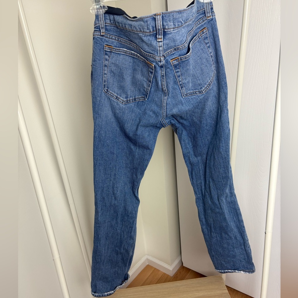 Abercrombie & Fitch Blue Distressed Ankle Maternity Jeans - Picture 2 of 4